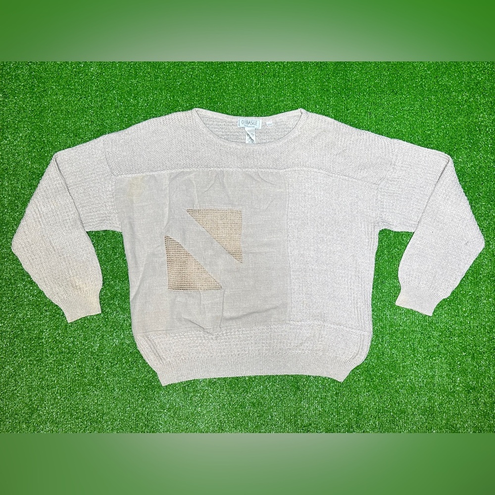 Vintage Basile Knitted V-Neck Sweater Made In Italy Size 50 Medium MADE IN ITALY